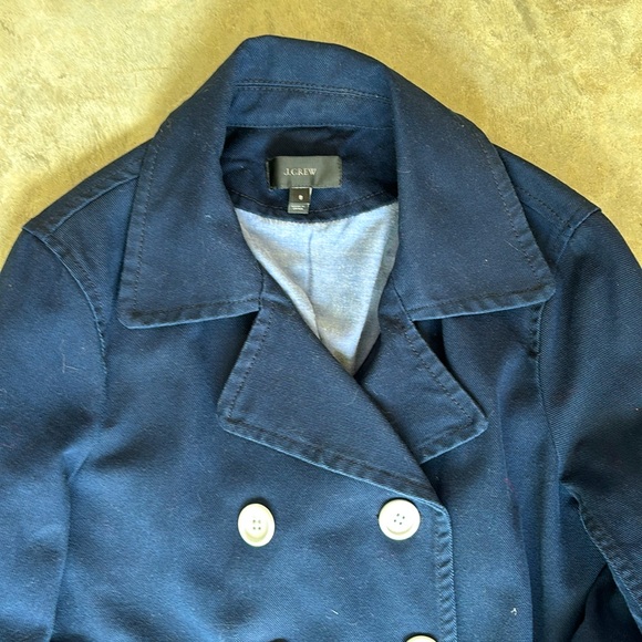 Barely used J. Crew Navy Blue Sailor’s Jacket - Double Breasted - Women’s Size 8 - Picture 2 of 6